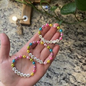 Children's Rainbow Name Bracelet
